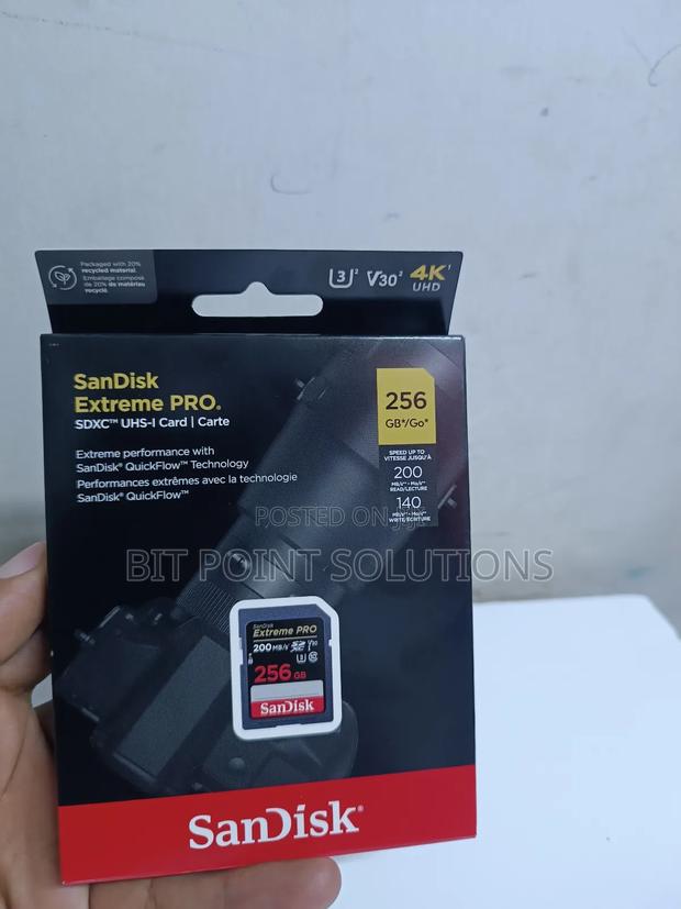 Sandisk 256gb Extreme Pro Sd Card Sdxc 200mbps Speed