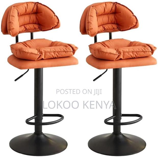 Barstool; Modern Swivel-Adjustable Counter Height Barstool - thumbnail 6