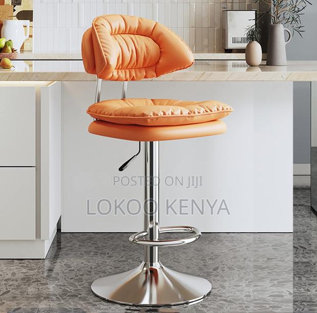 Barstool; Modern Swivel-Adjustable Counter Height Barstool - thumbnail 11