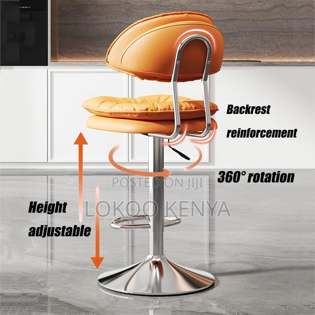 Barstool; Modern Swivel-Adjustable Counter Height Barstool - thumbnail 12