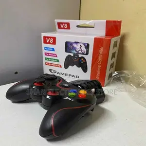 Bluetooth Gaming Controller Gamepad With Smartphone Holder V8 Wireless