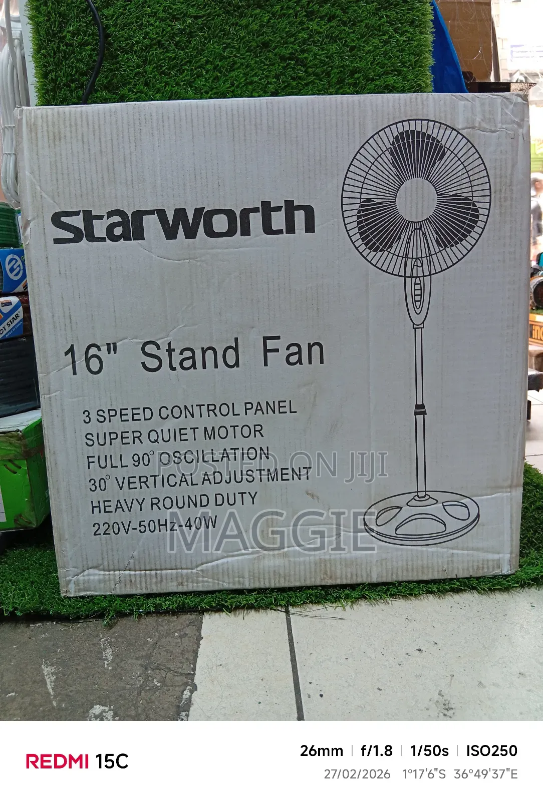 Starworth 16" Stand Fan