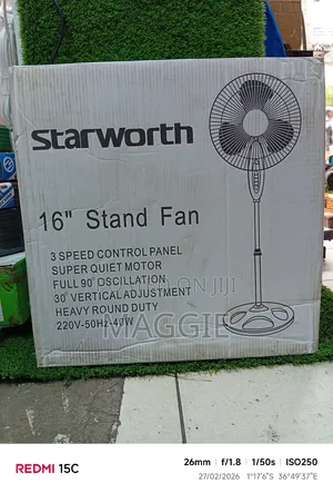 Starworth 16" Stand Fan