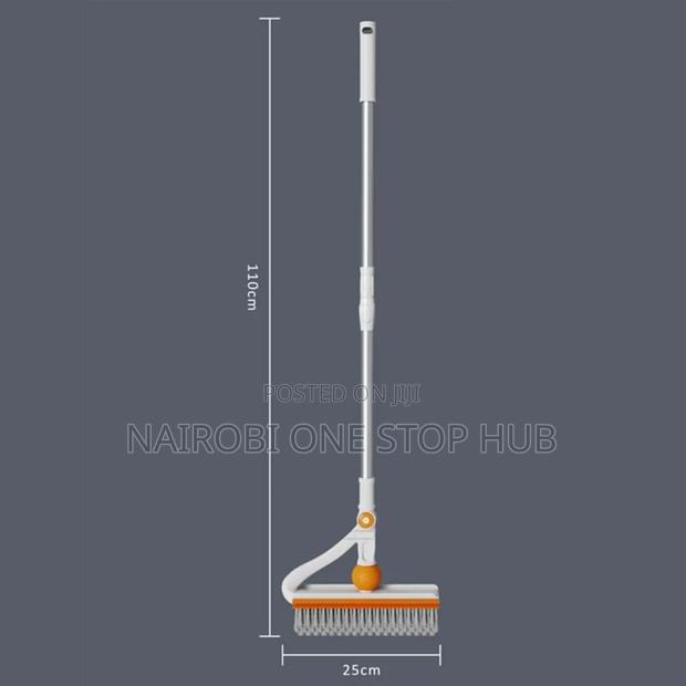 3-in-1 Floor Scrubbing v-Shaped Brush, Broom Squeegee - thumbnail 3
