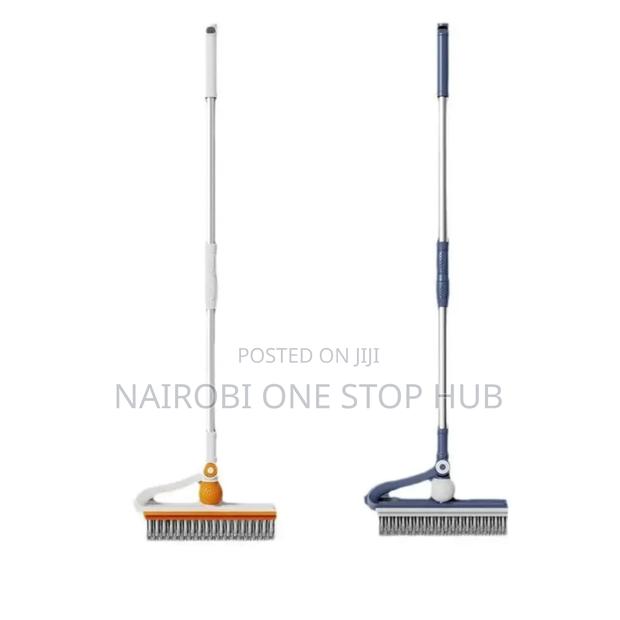 3-in-1 Floor Scrubbing v-Shaped Brush, Broom Squeegee - thumbnail 4