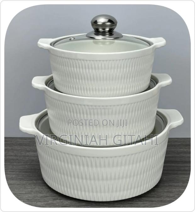 New Arrivals 3pcs Plain White Ceramic Serving Dish Set