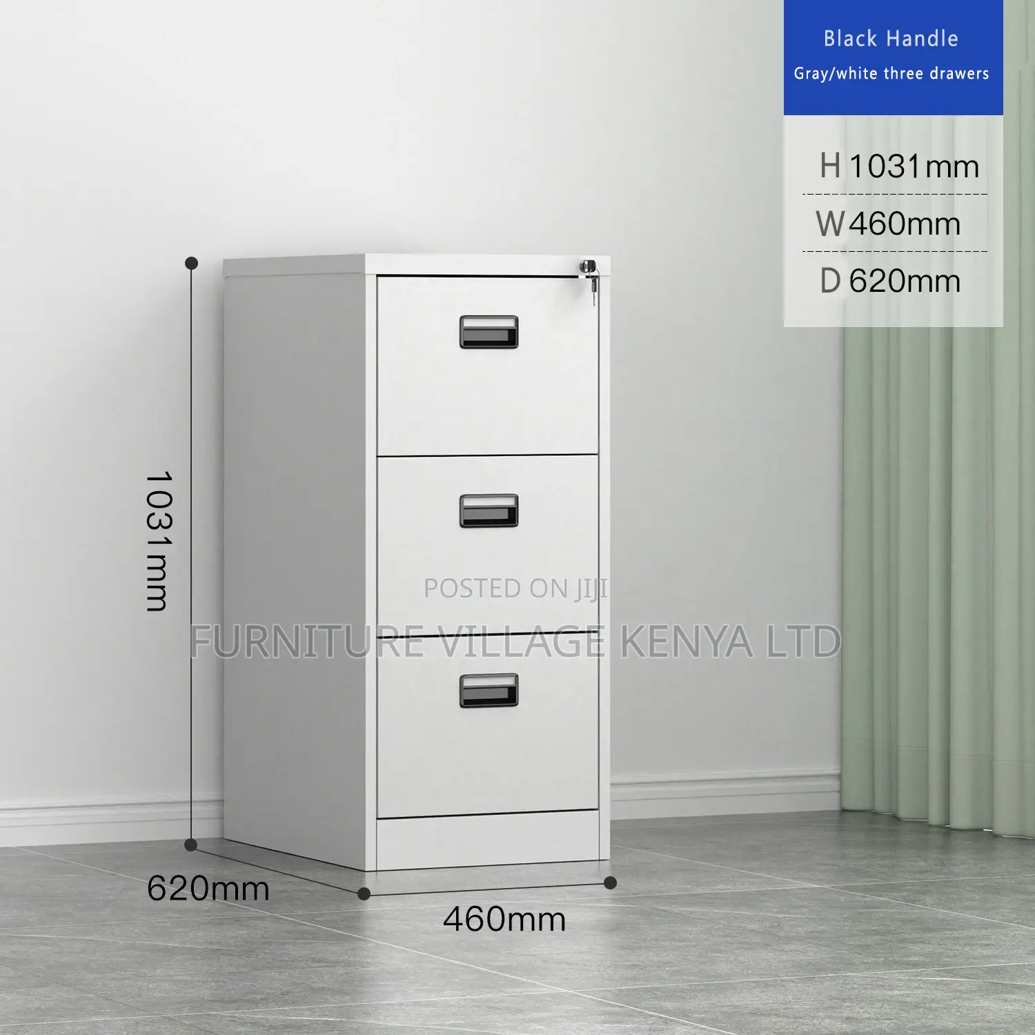 Filing Cabinets - Lockable Cabinets| 3 Drawers Metal Cabinet