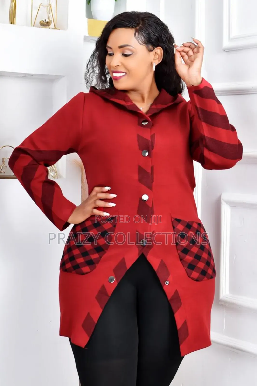 High Quality Stretch Sweater With a Hoodie