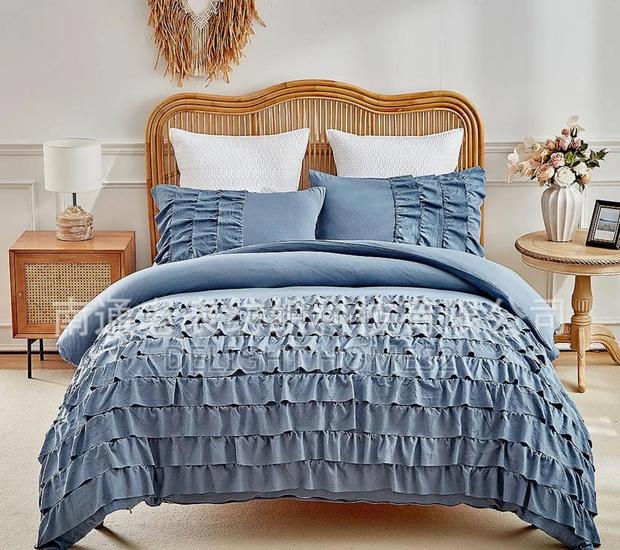 3pc Frilled Ruffle Duvet Cover Set_sk - thumbnail 6