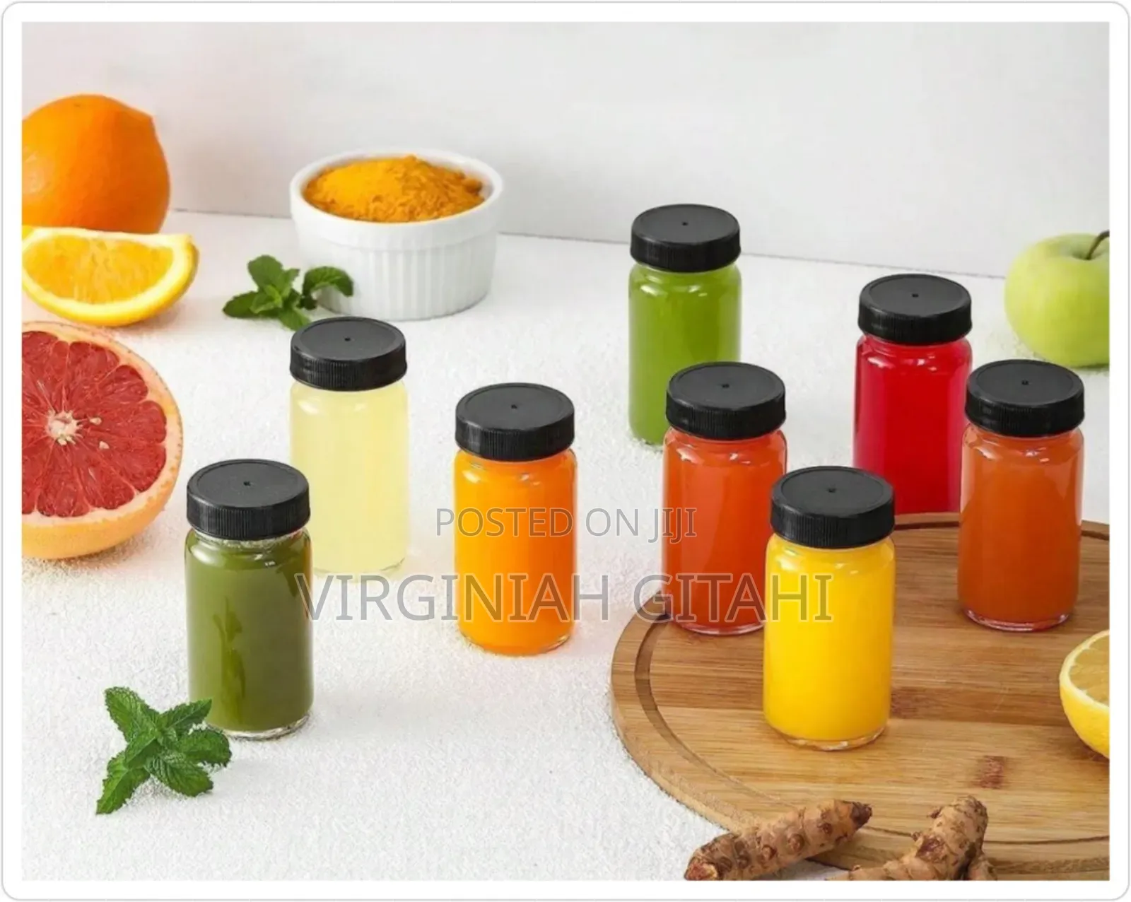 *Gingershots Glass Bottles Set of 5