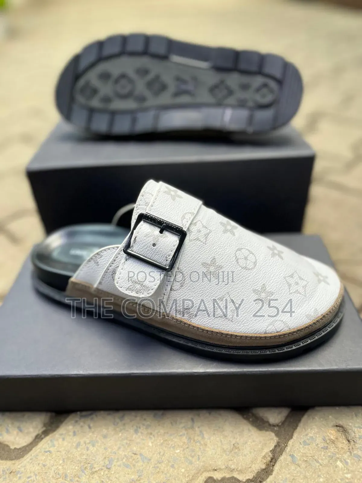 Quality Casual Leather Designer Men Open Slide Shoes