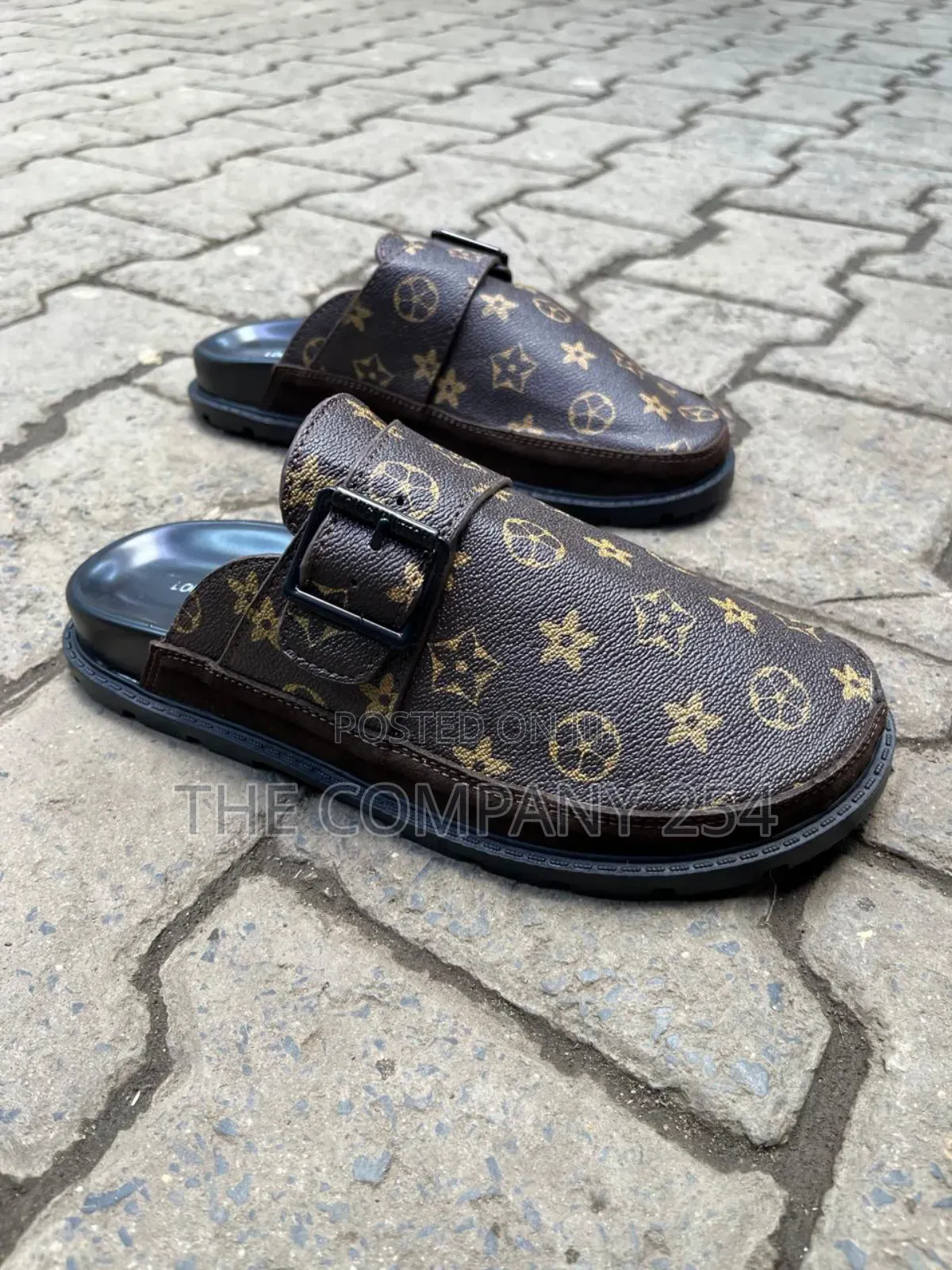 Quality Casual Leather Designer Men Open Slide Shoes