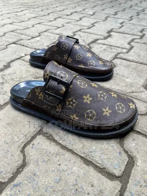 Quality Casual Leather Designer Men Open Slide Shoes