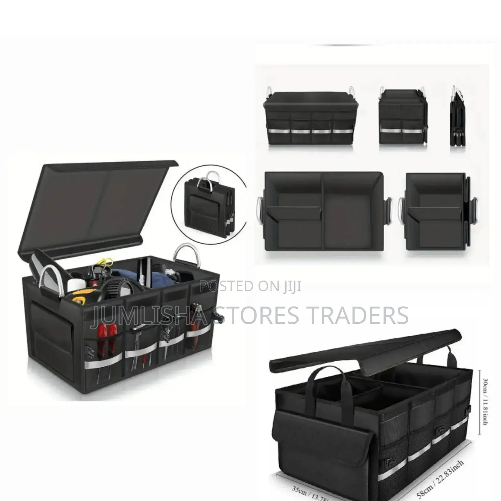 Heavy Duty Car Boot Organizer-Black