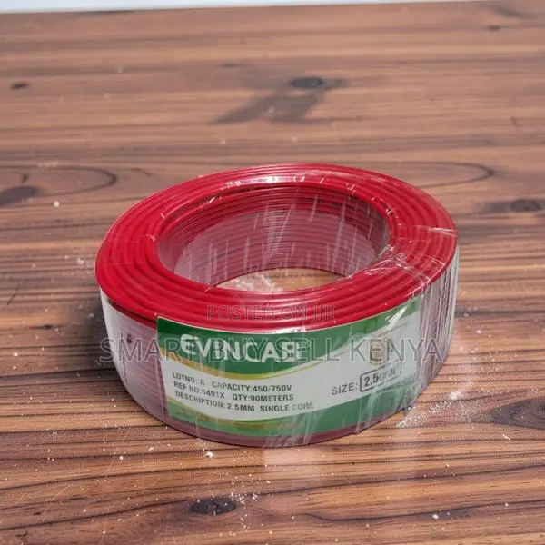 Evin Uv Resistant Red 2.5mm Single Core Solid Copper Wiring