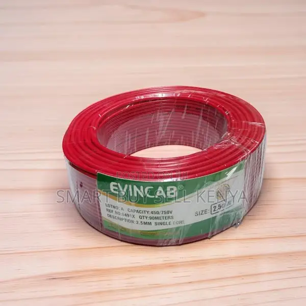 Evin Corrosion Resistant Red 2.5mm Single Core Solid Wire