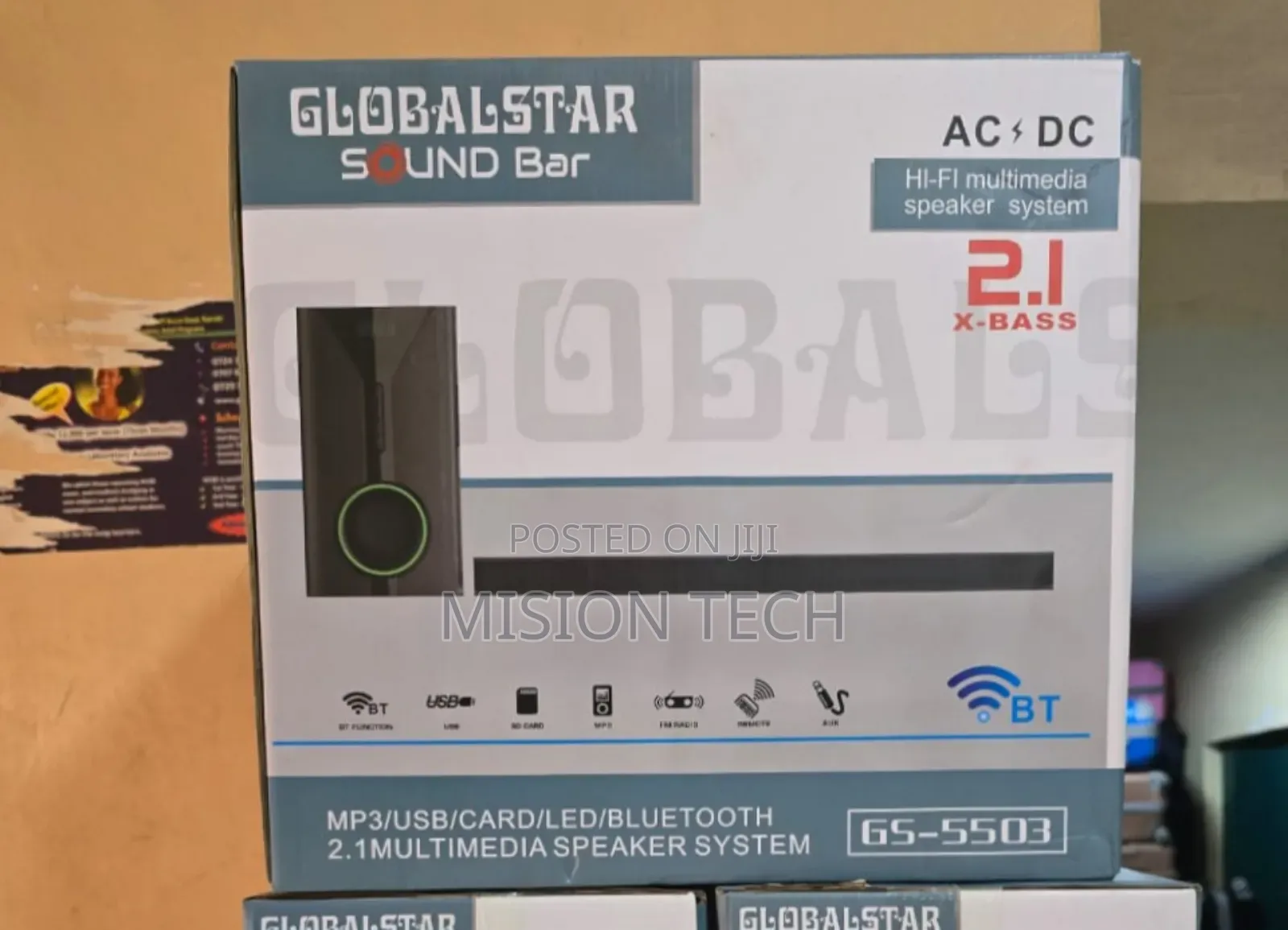 2.1ch Globalstar Sub Woofer System Bt/Usb/Fm Tall Boy 