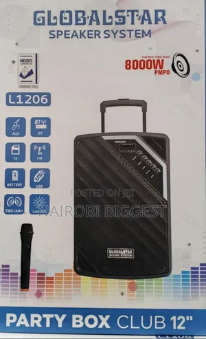 Globalstar Portable Club 12 Inches  Trolley Portable Speaker
