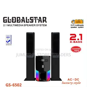 2.1ch Gs-6502 Home Theater System With Remote Control Tall Boy Woofer