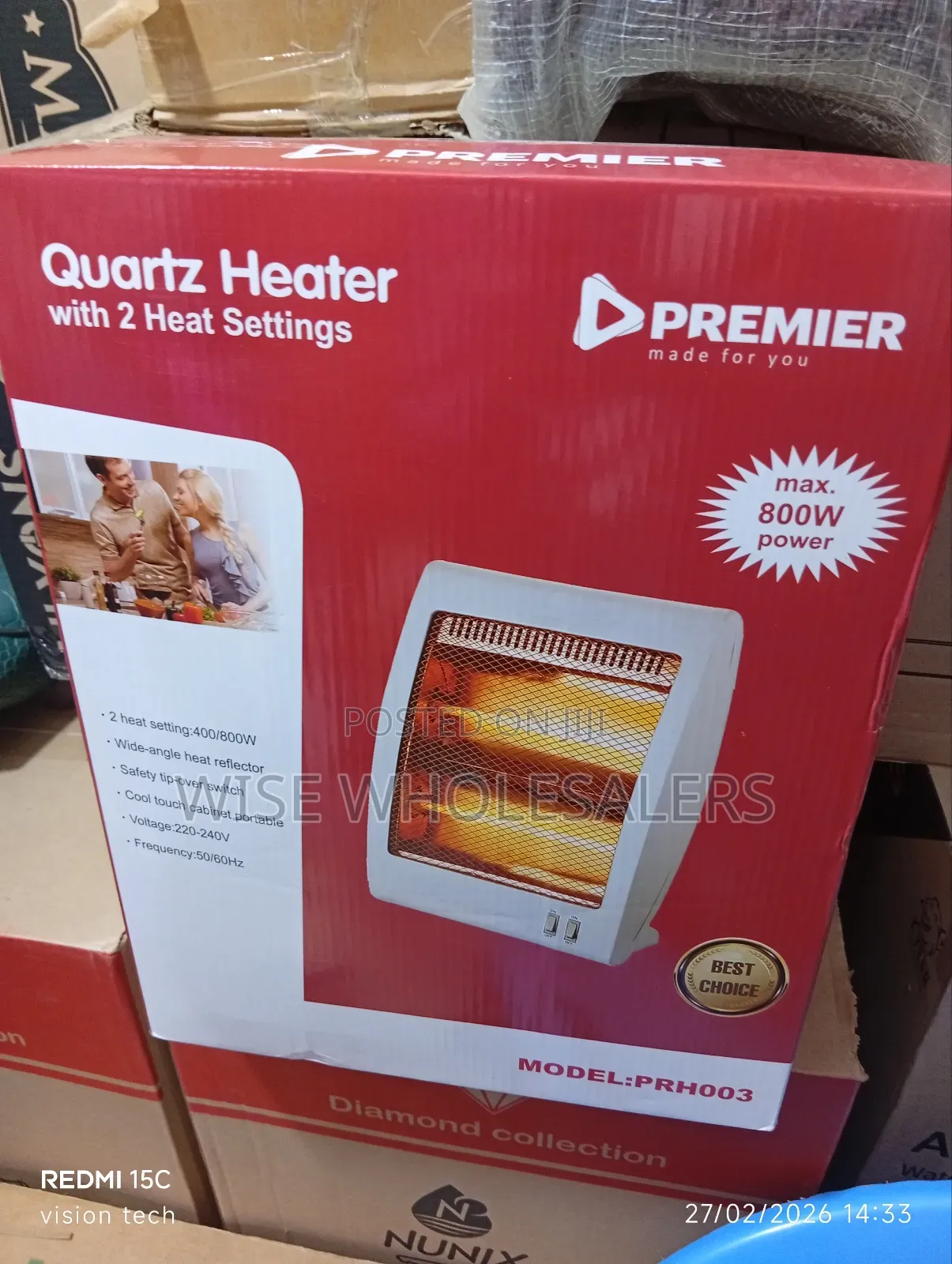 Premier Quartz Portable Electric Room Heater