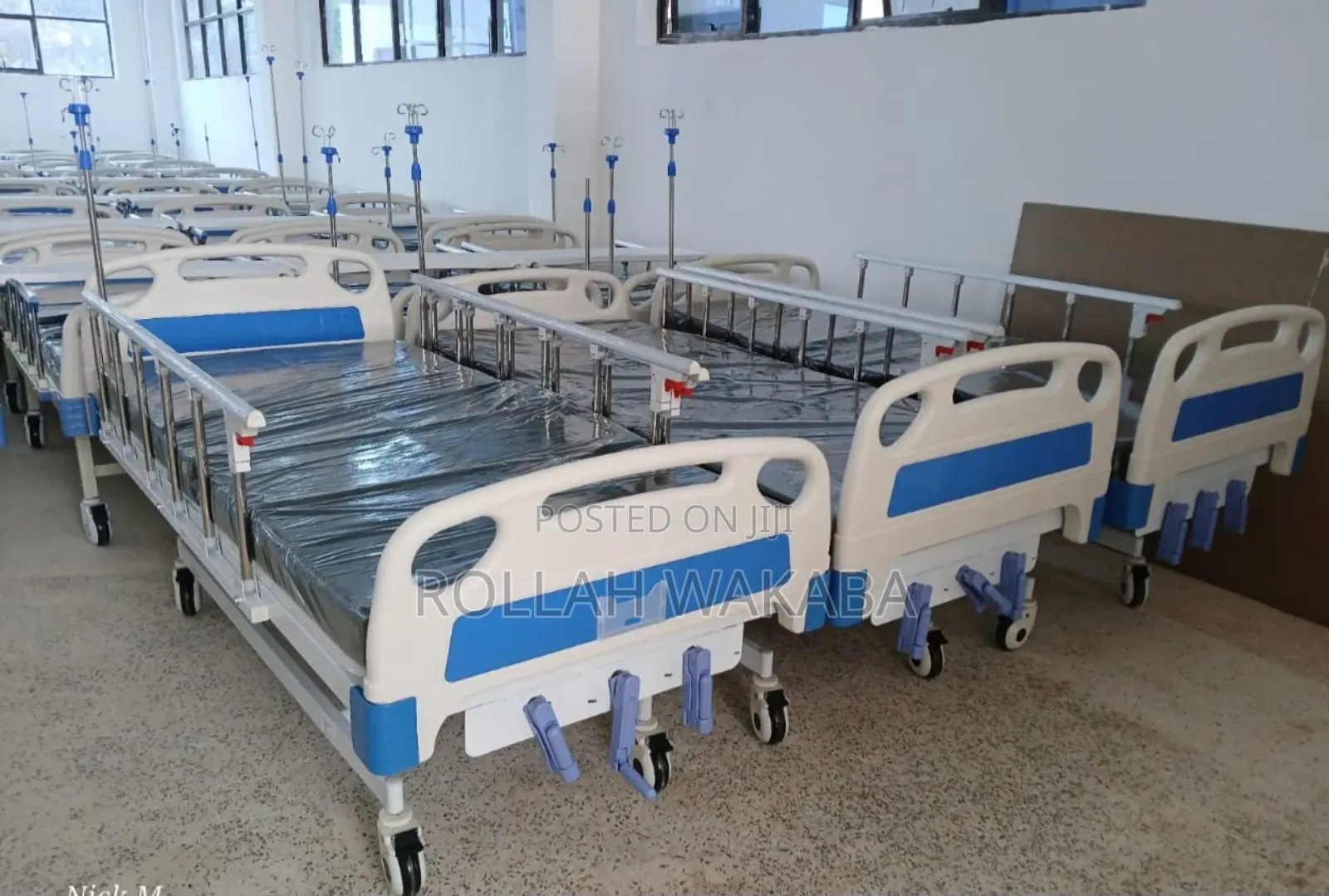 3 Crank Abs Hospital Bed With Mattress