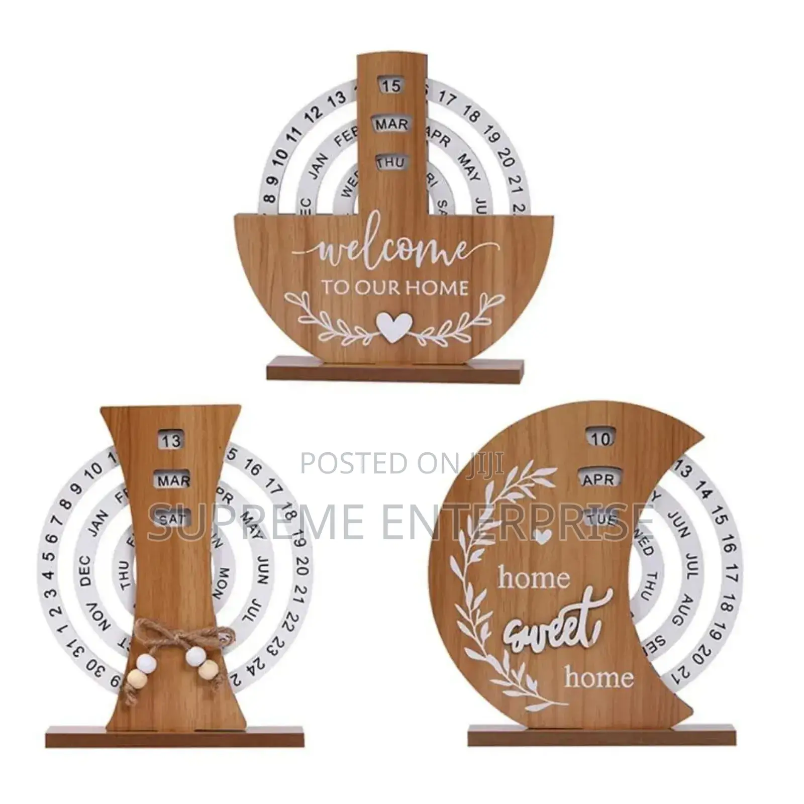 Wooden Perpetual Calendar 19.5*20cm