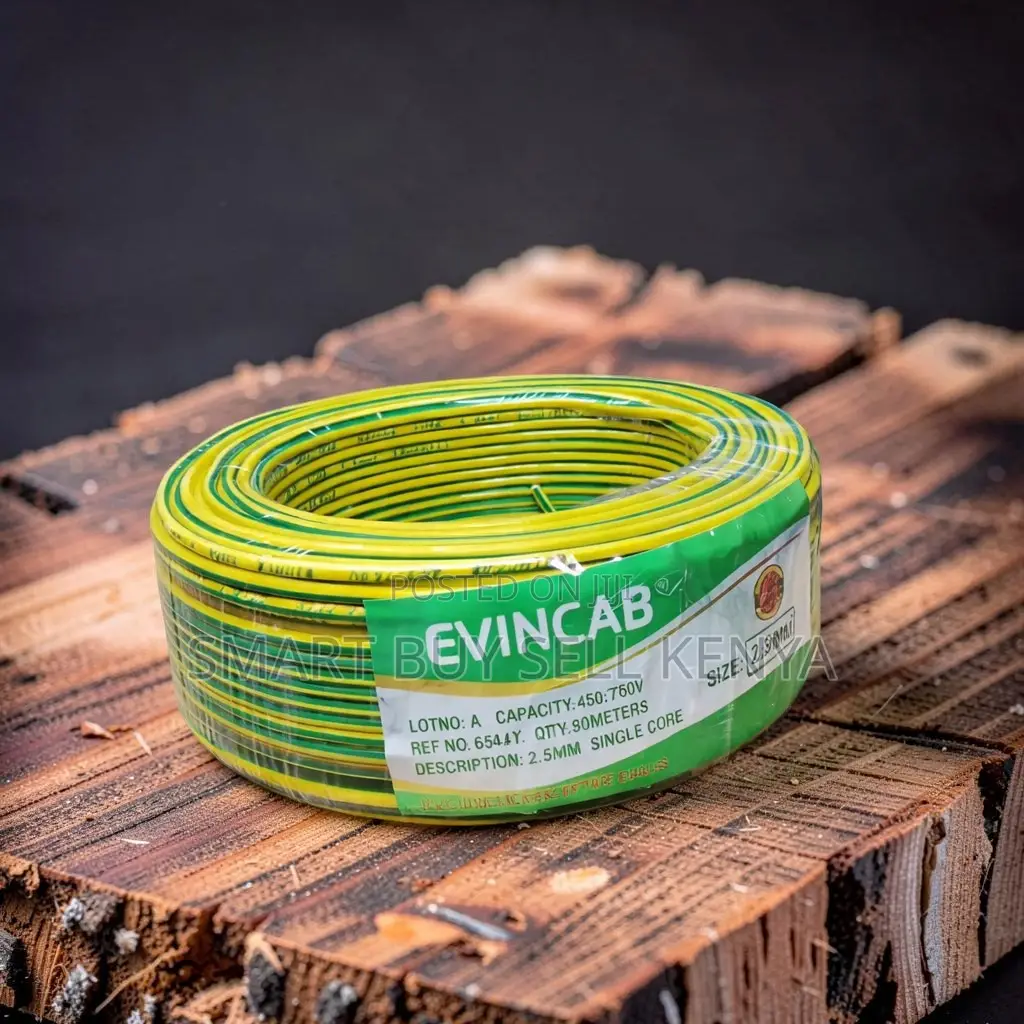 Evin Yellow Green 2.5mm Single Core Copper High Conductivity Cable