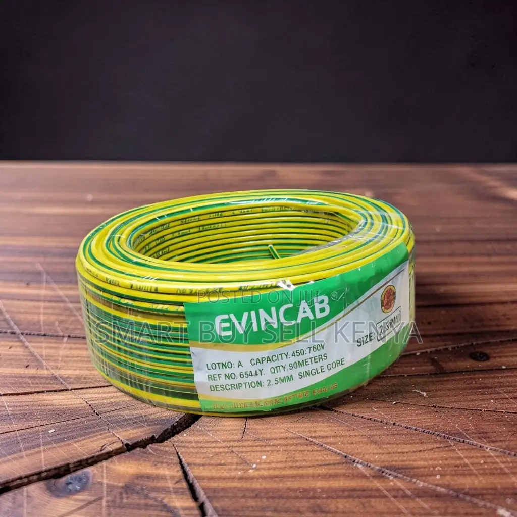 Evin Flame Resistant Yellow Green 2.5mm Single Core Wiring Cable