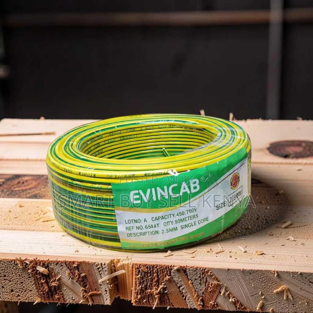 Evin Yellow Green 2.5mm Single Core Copper PVC Insulated Cable