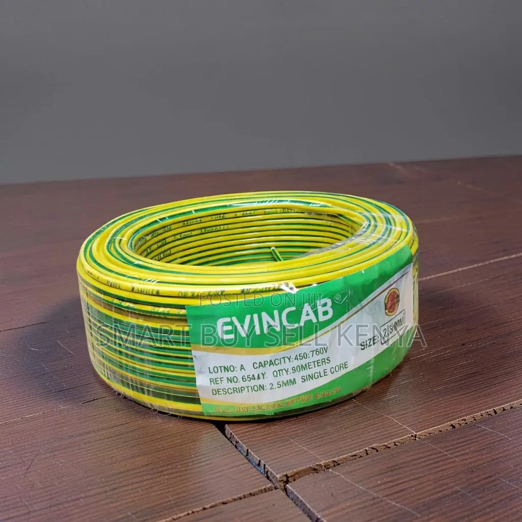 Evin Premium Yellow Green 2.5mm Single Core Heat Resistant Cable