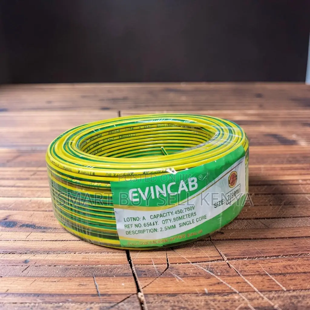Evin Low Smoke Yellow Green 2.5mm Single Core Indoor Electrical Cable