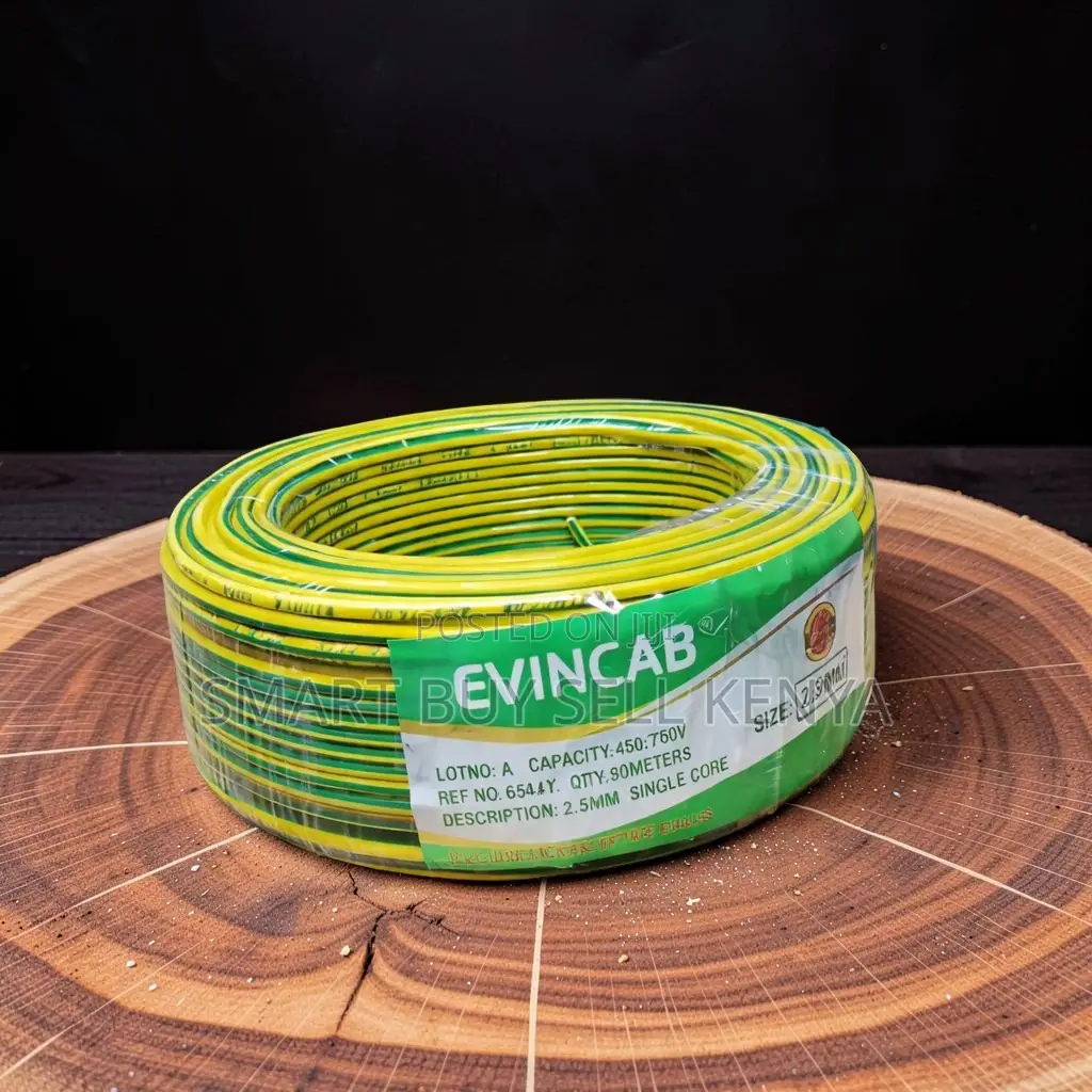 Evin Long Lasting Yellow Green 2.5mm Single Core Wiring Cable