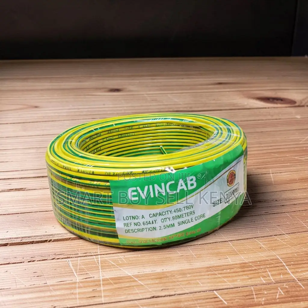 Evin Weather Resistant Yellow Green 2.5mm Single Core Electrical Cable