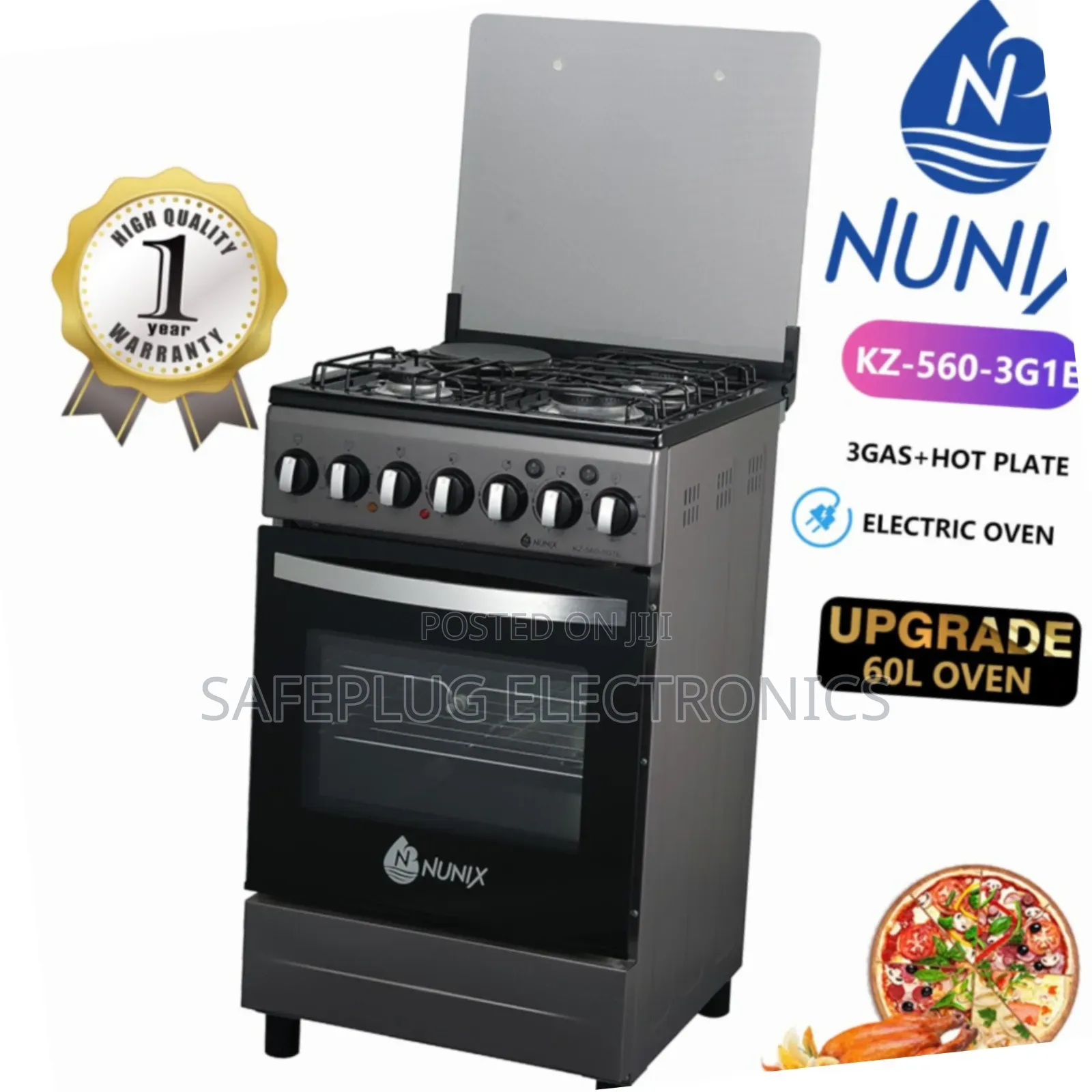 Nunix 3+1 Standing Cooker | 50x55cm |