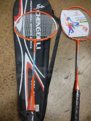 Pair Of Senior Beginner Badminton Racket Pointless With Bag