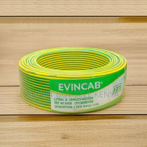 Evin Flame Heat Resistant Yellow Green 2.5mm Single Core Wiring Cable