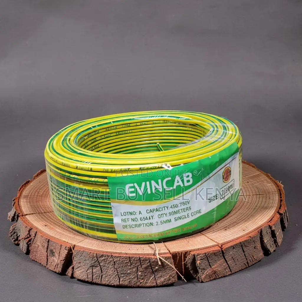 Evin High Durability Yellow Green 2.5mm Single Core Wiring Cable