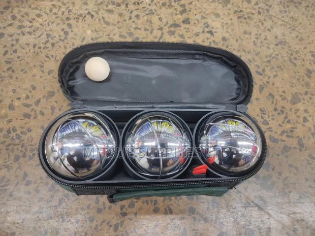 Set Of 3 Aluminium Boules Balls In A Bag