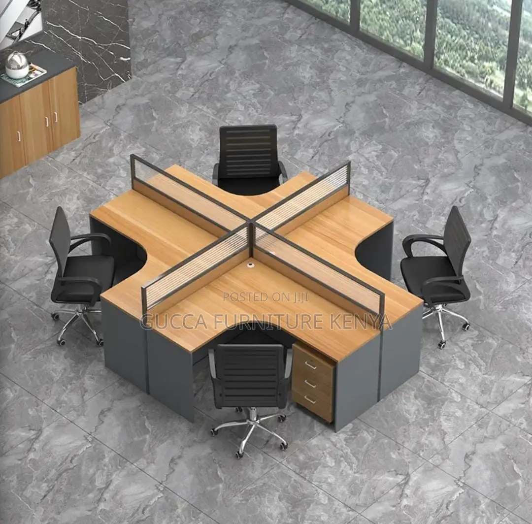 4-way Curved Modular Office Workstation