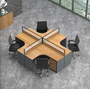 4-way Curved Modular Office Workstation