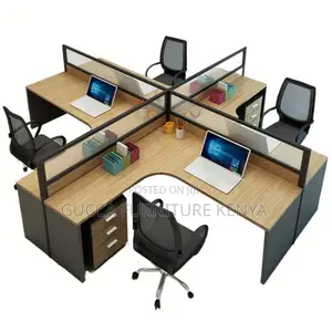 4-way Curved Modular Office Workstation