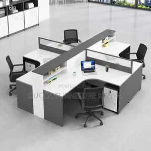 4-way Curved Modular Office Workstation