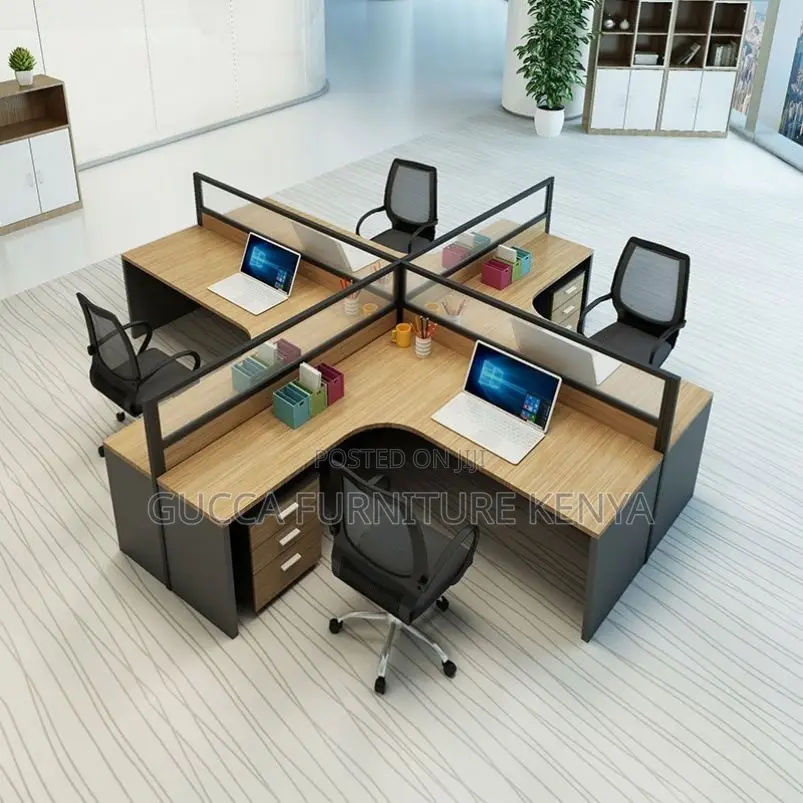 4-way Curved Modular Office Workstation