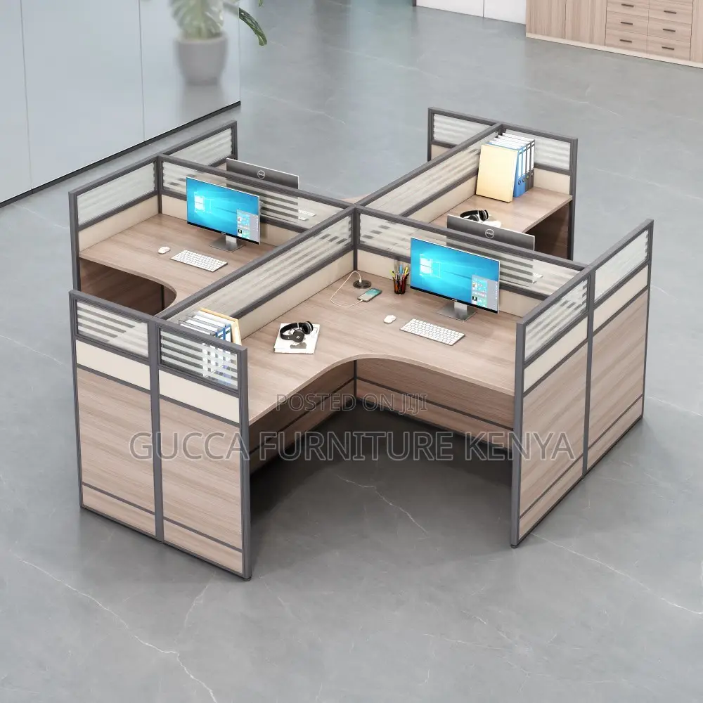 4-way Curved Modular Office Workstation