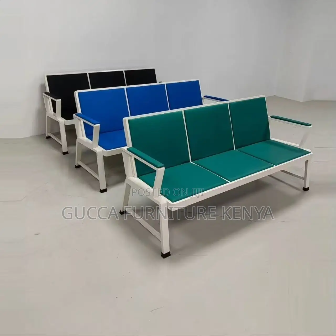 Imported 3-link Padded Reception Waiting Bench