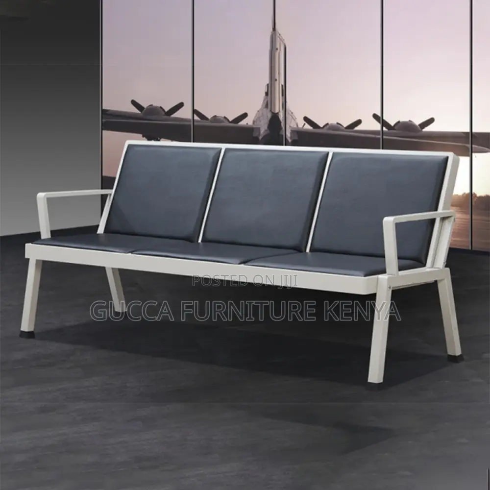 Imported 3-link Padded Reception Waiting Bench