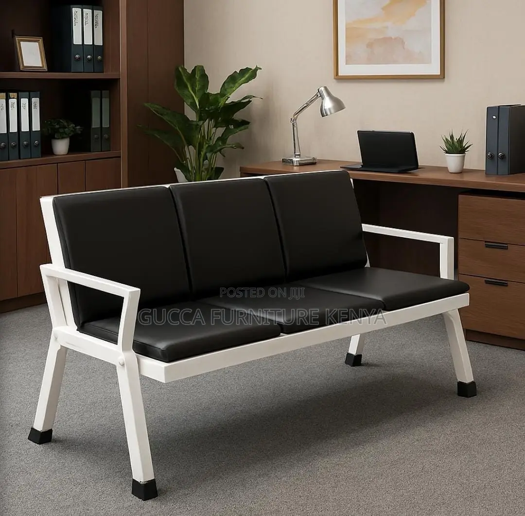 Imported 3-link Padded Reception Waiting Bench