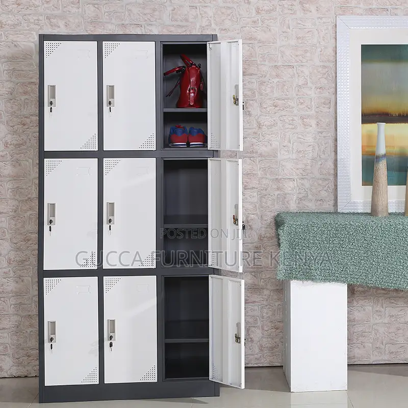 9-locker Metallic Gym Storage Cabinet