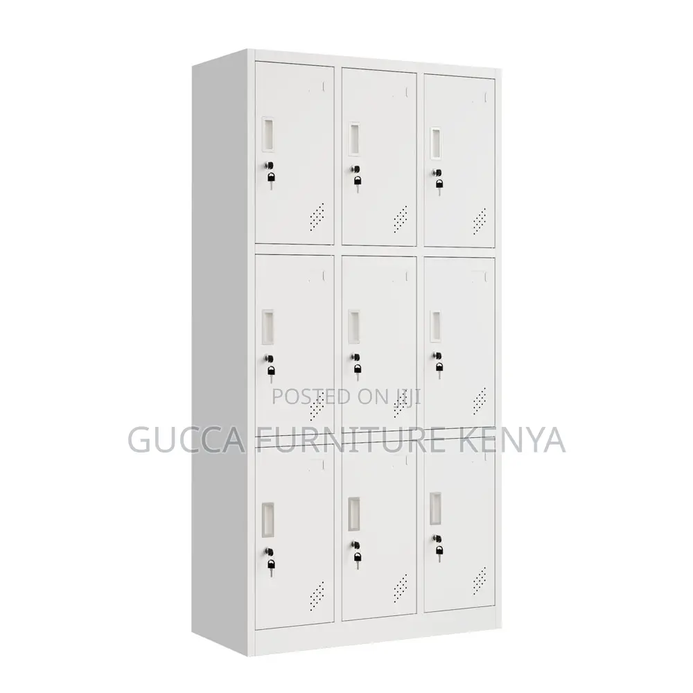 9-locker Metallic Gym Storage Cabinet