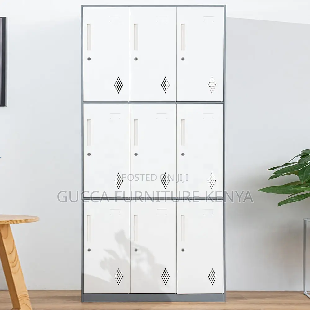 9-locker Metallic Gym Storage Cabinet